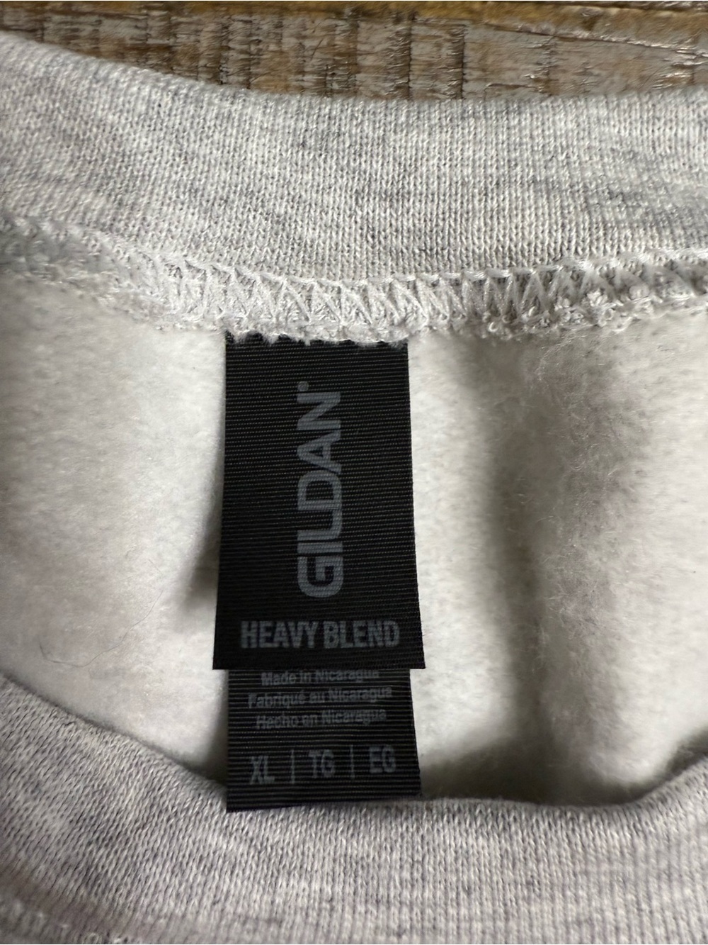Gildan Light Gray Cropped Sweatshirt with Colorful 'Life' Graphic - Picture 2 of 7